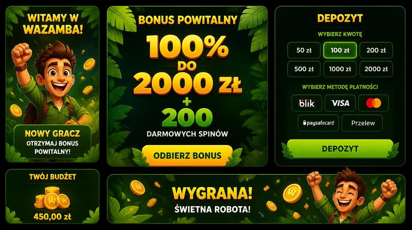 ilustracja oferty powitalnej z kasyna przedstawiająca bonus dla nowych graczy